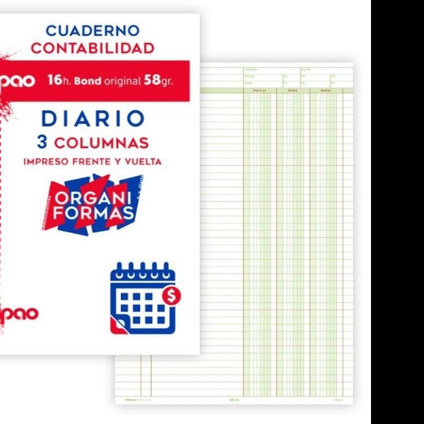 CUADERNO CONTABILIDAD MAYOR TRIUNFODIPAO 16H. PZA